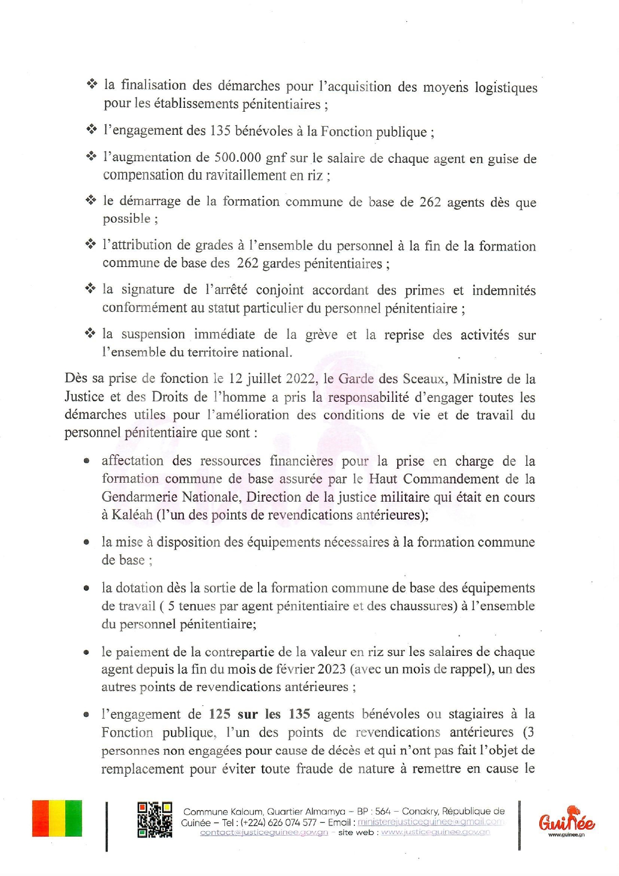 Grogne des gardes pénitentiaires Charles Wright accuse Mamady 2