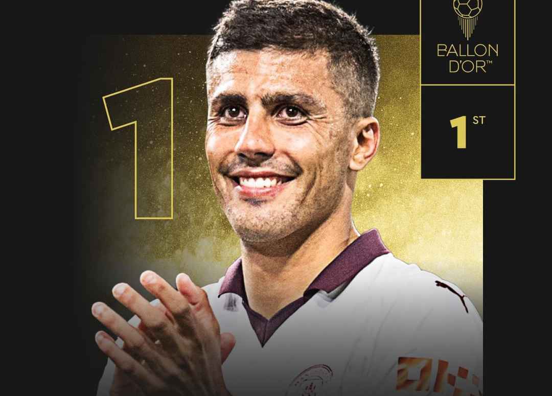 Officiel : Rodri, joueur de Manchester City est le ballon d’or 2024